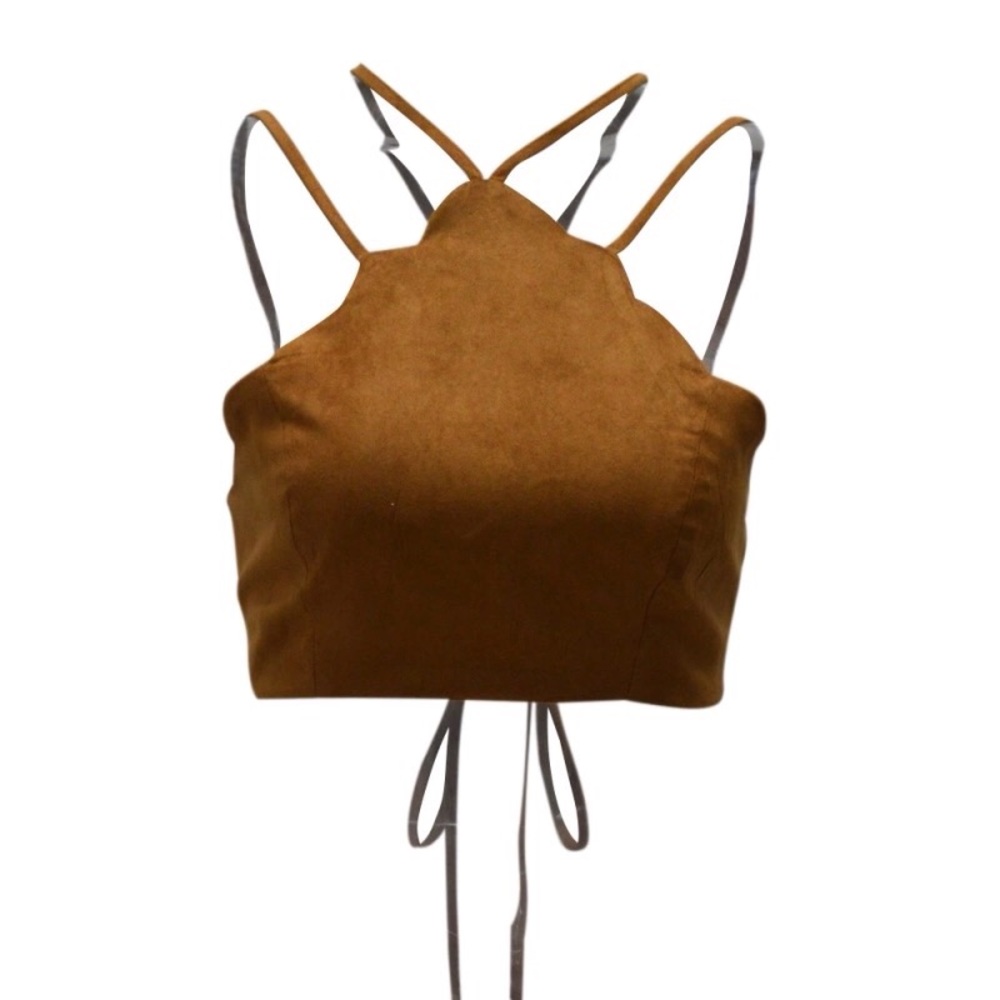 FESTIVAL READY TOP in vegan suede - Picture 6 of 8